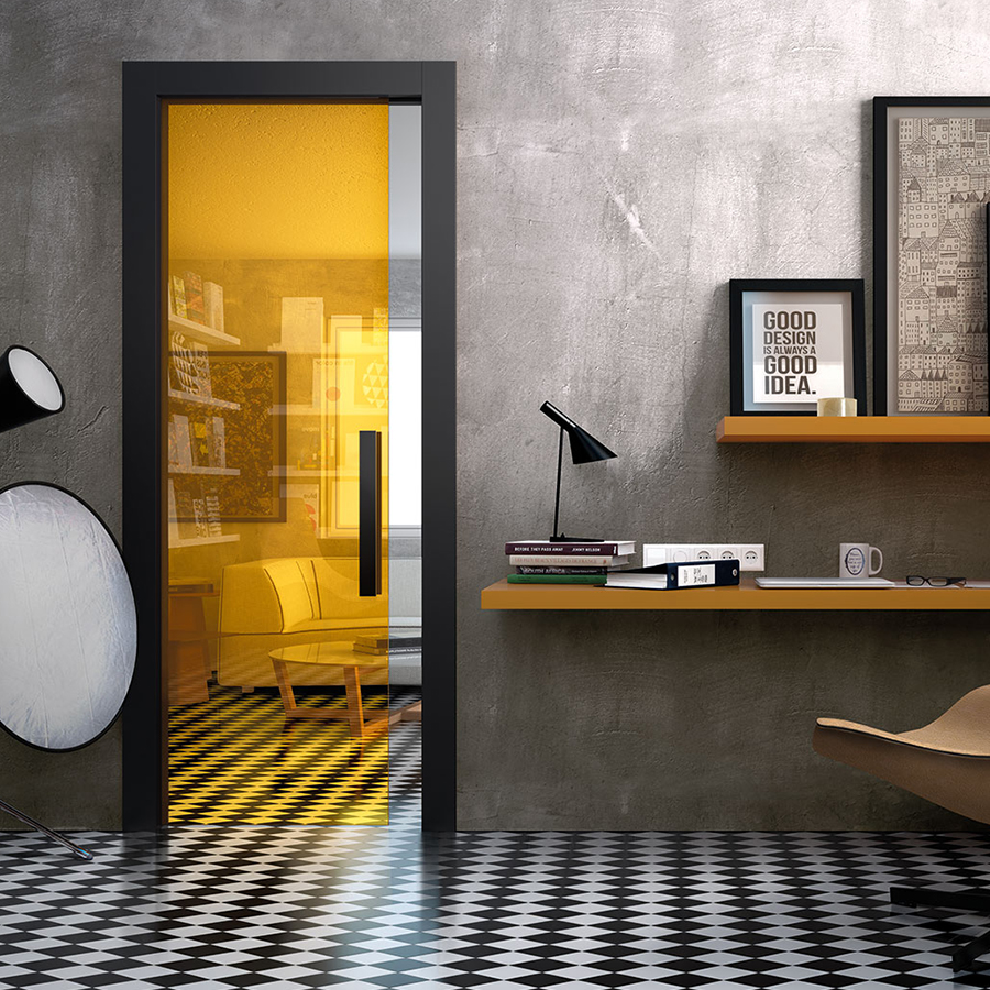 porta vetro piazza cipriano-1 Porta in vetro - Piazza Cipriano