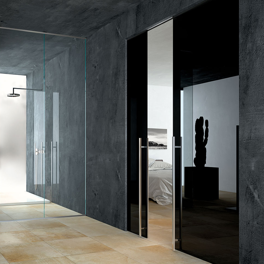 porta vetro piazza cipriano-2 Porta in vetro - Piazza Cipriano