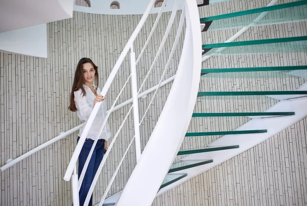 Scala metallo e vetro